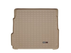 Cadillac CTS Cargo Liner - Behind 2nd Row Seating - WeatherTech - Raised Lip, Textured Finish - Tan - `10-`13