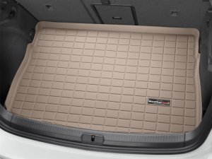 Volkswagen Golf Cargo Liner - Behind 2nd Row Seating - WeatherTech - Raised Lip, Custom Blended TPO - Tan - `15-`27