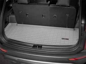Kia Telluride Cargo Liner - WeatherTech - Raised Lip, Textured Finish - Grey - `20-`27