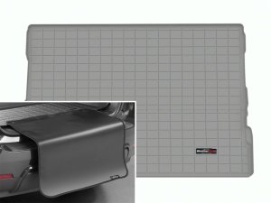 Toyota Sequoia Cargo Liner - Rear - WeatherTech - With Bumper Protector - Grey - `23-`26