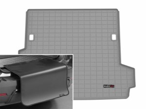 Toyota 4Runner Cargo Liner with Bumper Protector - Behind 2nd Row Seating - WeatherTech - Raised Lip, Textured Finish - Grey - `25-`26