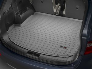 Hyundai Santa Fe Cargo Liner - Behind 2nd Seat - WeatherTech - Raised Lip - Grey - `13-`27