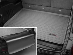 Cadillac Escalade ESV Cargo Liner - Behind 3rd Row - WeatherTech - with Bumper Protector - Grey - `15-`27