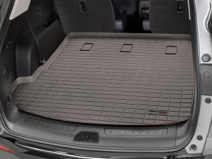 Buick Enclave Cargo Liner - Behind 2nd Row Seating - WeatherTech - Raised Lip, Textured Finish - Cocoa - `18-`27