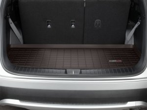 Hyundai Palisade Cargo Liner - Rear - WeatherTech - Raised Lip, Textured Finish - Cocoa - `20-`27