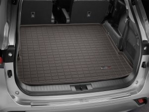 Toyota Highlander Cargo Liner - Rear - WeatherTech - Raised Lip - Cocoa - `20-`27