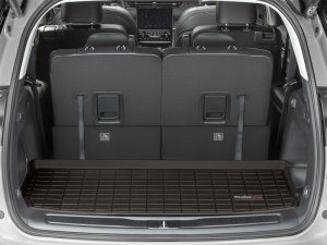 Jeep Grand Cherokee L Cargo Liner - Behind 3rd Row Seating - WeatherTech - Textured Finish with Raised Lip - Cocoa - `21-`27 Jeep Grand Cherokee L Cargo Liner - Behind 3rd Row Seating - WeatherTech - Textured Finish with Raised Lip - Cocoa - `21-`27