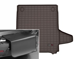Porsche Panamera Cargo Liner with Bumper Protector - Rear - WeatherTech - Cocoa - `24-`26 Porsche Panamera Cargo Liner with Bumper Protector - Rear - WeatherTech - Cocoa - `24-`26