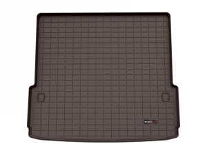 Infiniti QX80 Cargo Liner w/ Bumper Protector - Behind 3rd Row Seating - WeatherTech - Cocoa - `25-`26 Infiniti QX80 Cargo Liner w/ Bumper Protector - Behind 3rd Row Seating - WeatherTech - Cocoa - `25-`26