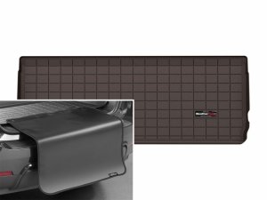 Ford Expedition Cargo Liner w/Bumper Protector - Behind 3rd Row Seating - WeatherTech - Cocoa - `25-`26