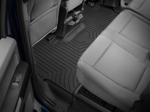 Ford F-350 Floor Mat Set - Rear - WeatherTech - FloorLiner HP - Black - `17-`27