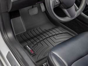 Tesla Model 3 Floor Mat Set - Front - WeatherTech - DigitalFit - Black - `17-`27