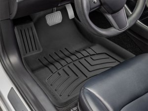 Tesla Model 3 Floor Mats - Front - WeatherTech - FloorLiner HP - Black - `17-`23