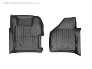 Ford F450 Super Duty FloorLiner - Front - WeatherTech - DigitalFit - Black - `08-`10