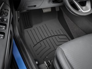 Hyundai Kona Floor Mat Set - Front - WeatherTech - FloorLiner HP - Black - `18-`27