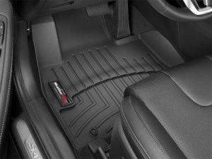 Hyundai Santa Fe FloorLiner - Front - WeatherTech - DigitalFit - Black - `19-`27