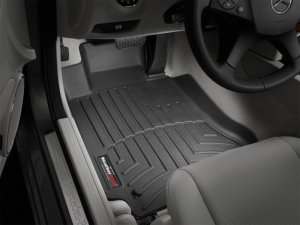 Mercedes-Benz C-Class FloorLiner - Front - WeatherTech - DigitalFit - Black - `08-`13