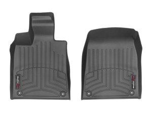 Porsche Taycan FloorLiner - Front - WeatherTech - FloorLiner DigitalFit - Black - `20-`27