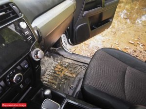 Lexus LX-600 Floor Mat - Rear - WeatherTech - FloorLiner HP - Black - `22-`24