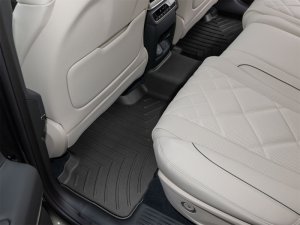 Genesis GV80 Floor Mats - Rear - WeatherTech - FloorLiner HP - Black - 2025+