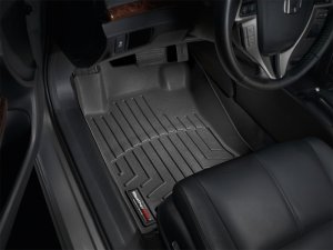 Honda Crosstour FloorLiner - Front - WeatherTech - DigitalFit - Black - `10-`27