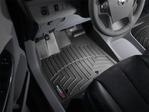 Toyota Sienna FloorLiner - Front - WeatherTech - DigitalFit - Black - `11-`12