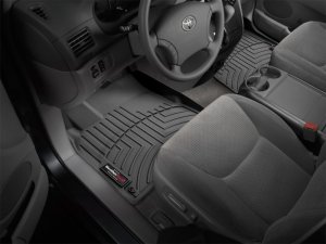 Toyota Sienna FloorLiner - Front - WeatherTech - DigitalFit - Black - `04-`10