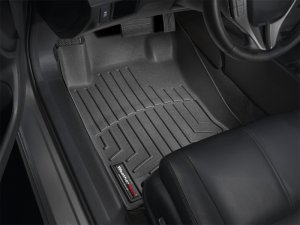 Honda Crosstour FloorLiner - Front - WeatherTech - DigitalFit - Black - `10-`27