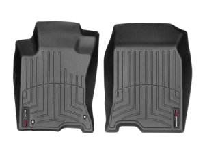 Honda Crosstour FloorLiner - Front - WeatherTech - DigitalFit - Black - `10-`27