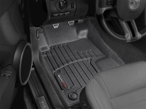 Ford Mustang FloorLiner - Front - WeatherTech - DigitalFit - Black - `11-`27