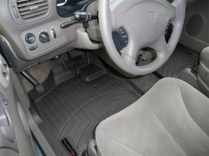 Chrysler Town & Country FloorLiner - Front - WeatherTech - DigitalFit - Black - `01-`07
