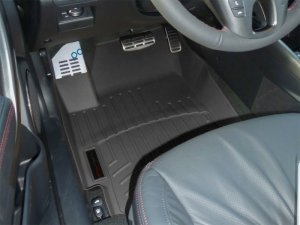 Kia Forte Koupe FloorLiner - Front - WeatherTech - DigitalFit - Black - `10-`13 Kia Forte Koupe FloorLiner - Front - WeatherTech - DigitalFit - Black - `10-`13