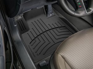 Hyundai Santa Fe XL Floor Mats - Front - WeatherTech - FloorLiner HP - Black - `19-`27