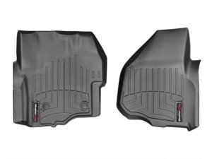 Ford F-350 SuperCrew FloorLiner - Front - WeatherTech - DigitalFit - Black - `14-`27