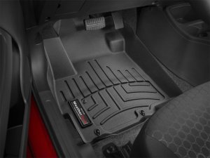 Mitsubishi Mirage FloorLiner - Front - WeatherTech - DigitalFit - Black - `14-`27 Mitsubishi Mirage FloorLiner - Front - WeatherTech - DigitalFit - Black - `14-`27