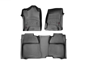 GMC Sierra FloorLiner - Rear - WeatherTech - DigitalFit - Black - `14-`27