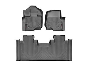 Ford F-150 FloorLiner - Front + Rear - WeatherTech - DigitalFit - Black - `15-`27