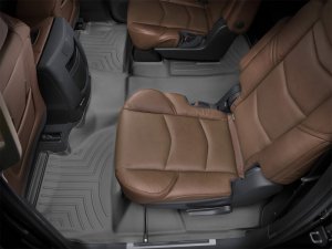 Cadillac Escalade ESV Floor Liner - Rear + Third Row - WeatherTech - DigitalFit, 1-Piece, 2nd Row Bucket Seats - Black - `15-`27