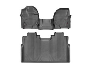 Ford F-150 SuperCrew FloorLiner - Rear - WeatherTech - DigitalFit - Black - `15-`27