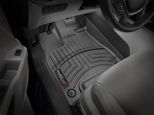 Honda Pilot FloorLiner - Front - WeatherTech - DigitalFit - Black - `16-`27