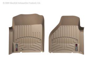 Dodge Ram 1500 Pickup QuadCab FloorLiner - Front - WeatherTech - DigitalFit - Tan - `02-`06