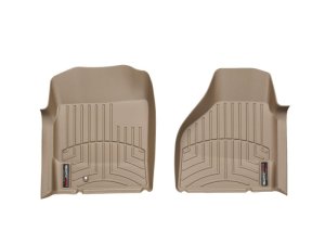 Dodge Ram 1500 Pickup QuadCab FloorLiner - Front - WeatherTech - DigitalFit - Tan - `02-`06
