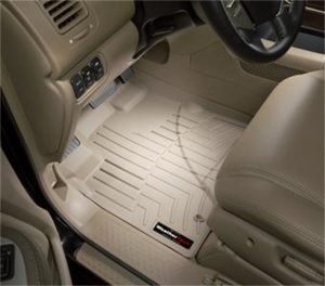 Honda Pilot FloorLiner - Front - WeatherTech - DigitalFit - Tan - `06-`08