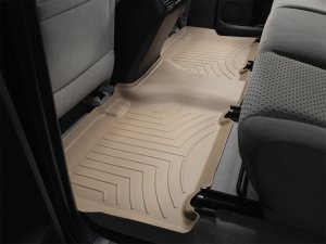 Toyota Tundra CrewMax Floor Mat Set - Rear - WeatherTech - WeatherTech FloorLiner DigitalFit - Tan - `07-`13