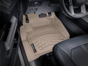 Ford Super Duty Floor Mat Set - Front - WeatherTech - FloorLiner DigitalFit - Tan - 2017