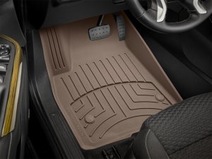 GMC Acadia Floor Mat Set - Front - WeatherTech - FloorLiner HP - Tan - `17-`27