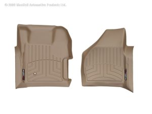 Ford F250 Super Duty FloorLiner - Front - WeatherTech - DigitalFit - Tan - `08-`10