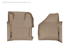 Ford F350 Super Duty FloorLiner - Front - WeatherTech - DigitalFit - Tan - `08-`10