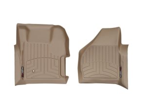 Ford F550 Super Duty FloorLiner - Front - WeatherTech - DigitalFit - Tan - `08-`10 Ford F550 Super Duty FloorLiner - Front - WeatherTech - DigitalFit - Tan - `08-`10
