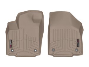 Lincoln Navigator L Floor Mats - Front - WeatherTech - FloorLiner DigitalFit - Tan - `18-`27